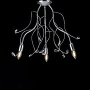Plafoniera in ferro cromato lucido con strass in cristallo 3 luci  cm 56
