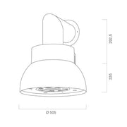 Cappa aspirante BELL in acciaio inox rame specchiato cm Ø50