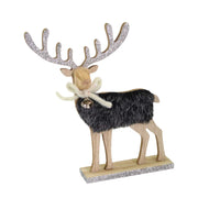 Renna legno tessuto blu cm22x5h26