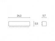 Applique segnapasso in alluminio pressofuso con diffusore in vetro trasparente bianco