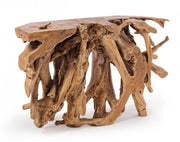 Consolle in legno di radice di Teak