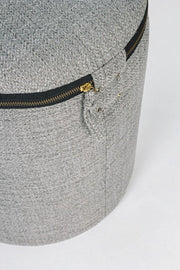 Set 2 Pouf in tessuto con contenitore Grigio RADMILA