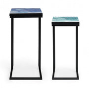 Set tavolini moderni arredo industrial pz 2