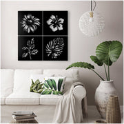 Decorazione murale nera astratto cm 40 x 40  x 4