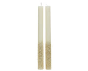 Candele colore oro con glitter H 25 cm