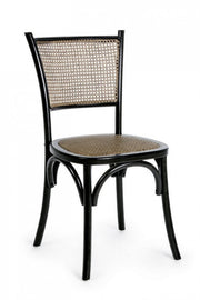 Sedia nero in legno stile vintage