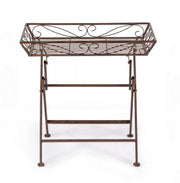 Tavolino rustico in metallo rettangolare marrone Melanie