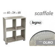 Scaffale pensile libreria olmo 60 x24 x 68 con piedini