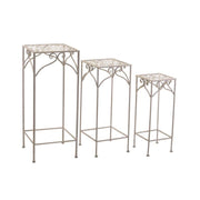 Metal post jessica white brush 1-3 square cm30x30h73 high