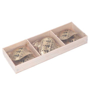 Addobbo metallo confezione 6pz oro cm22x8h2,5