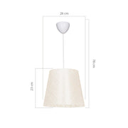 Lampada a sospensione Conic ASZ0778 in tessuto beige EFFEZ