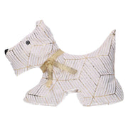 White dog fabric doorstop cm35x5h26