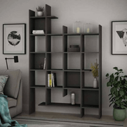 Libreria Manco antracite 6 ripiani 122x25.5x188H