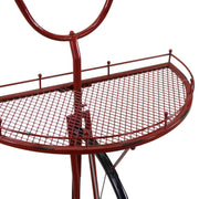 Mensola design metallo bicicletta rosso cm 64 x 33/38 x h81