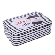 Portagioie ecopelle bianco nero rettangolare cm22x14,5h6,5