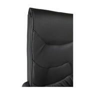 Poltrona direzionale ufficio Makam nera e base cromata