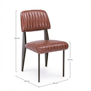 Sedia Nelly Arancio Scuro Vintage 60x59x84-44h