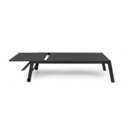 Lettino alto in alluminio  con ruote Hilde antracite 32h cm