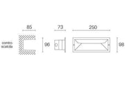 Incasso Chiuso 12W Led 3000K  linea mask  bianco