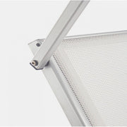 Lettino Cross con ruote in alluminio bianco