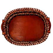 Orologio legno arancione tondo cmø60,5x4,5