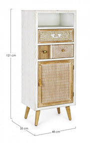 Mobile 1 Anta 2 Cassetti Eloise in legno naturale cm 48x35x121h