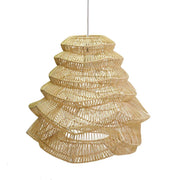 Lampadario rattan naturale