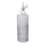 Candela paraffina led argento cm ø8h18