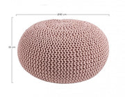 Pouf intrecciato rosa arredare design cm 80