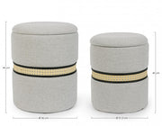 Set2 Pouf Contenitore Karina Grigio Ch