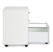 Cassettiera da ufficio in MDF tre cassetti Bianco Frassinato NADIR 40x44x h65 cm