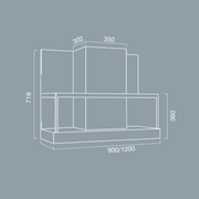 Cappa aspirante ETRA in acciaio inox brunito cm 120