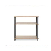 Mobile porta TV scaffale 3 ripiani rovere sonoma e alluminio 60x29,5xh.57,3 cm