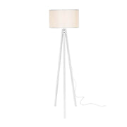 Lampada a piantana treppiedi in legno e tessuto Bianco RODI 36x h136 cm