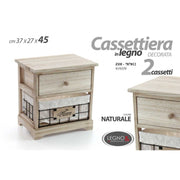 Mini cassettiera con cestini in tessuto bagno cucina cm 37 x 27 x 42 h