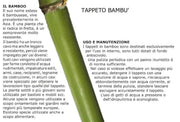 Tappeto bambu' bacchette sottili cm60x180