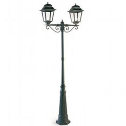 Lampada da parete in alluminio pressofuso con diffusori in vetro trasparente nero