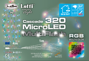 Cascata 320 MicroLED RGB 16x20 H100cm Luci di Natale