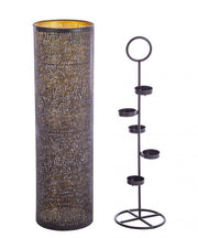 P.Tealight 5P Icelyn Nero-Oro