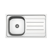 Lavello incasso cucina MP861VDX acciaio 86x50 cm una vasca e gocciolatoio destro EFFEZ