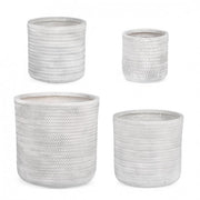 Set4 P.Vaso Tressage Cil Bianco