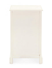 Cassettiera in legno tre cassetti Bianca AMABEL 40x32x h70 cm