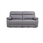 Divano 2 Posti maxi Siviglia doppio recliner elettrico nabuk light grey