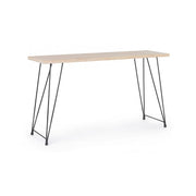 Consolle in acciaio con piano in legno DISTRICT 140x39x h79 cm