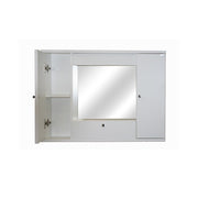 Mobile specchiera bagno bianco frassinato 2 ante c/ribalta h.61x93x14 cm
