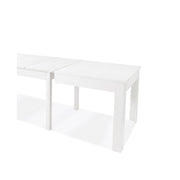 Tavolo allungabile in legno nobilitato bianco frassinato 160-320x90 cm