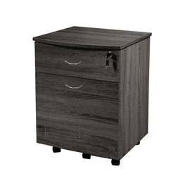 Cassettiera da ufficio grigia con cassetti chiave e rotelle cm 42 x 40 x 55 h