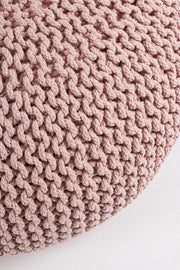 Pouf intrecciato rosa arredare design cm 80