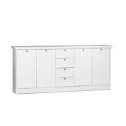 Mobile credenza 4 ante 4 cassetti colore bianco 200x40xh.90 cm EFFEZ