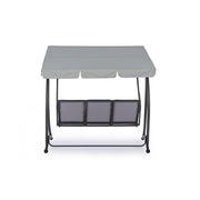 Dondolo in acciaio tre posti Antracite GRELY 190x120x h185 cm